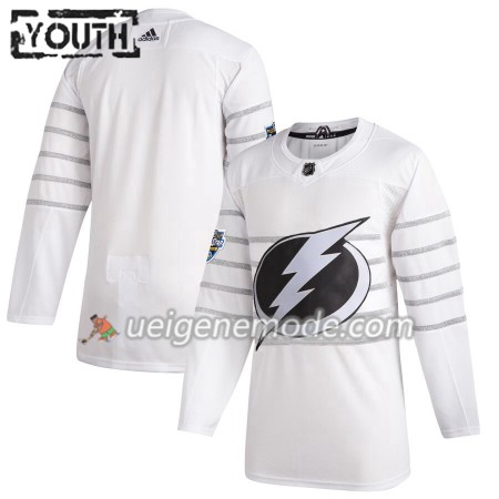 Kinder Tampa Bay Lightning Trikot Blank Weiß Adidas 2020 NHL All-Star Authentic